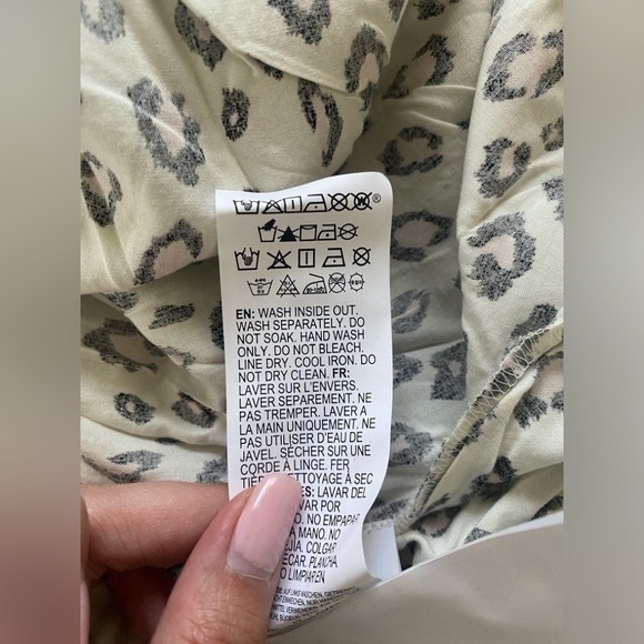 Billabong Dress Sweet Demeanor Animal Leopard Print White/Black/Pink - XS - Picture 6 of 11